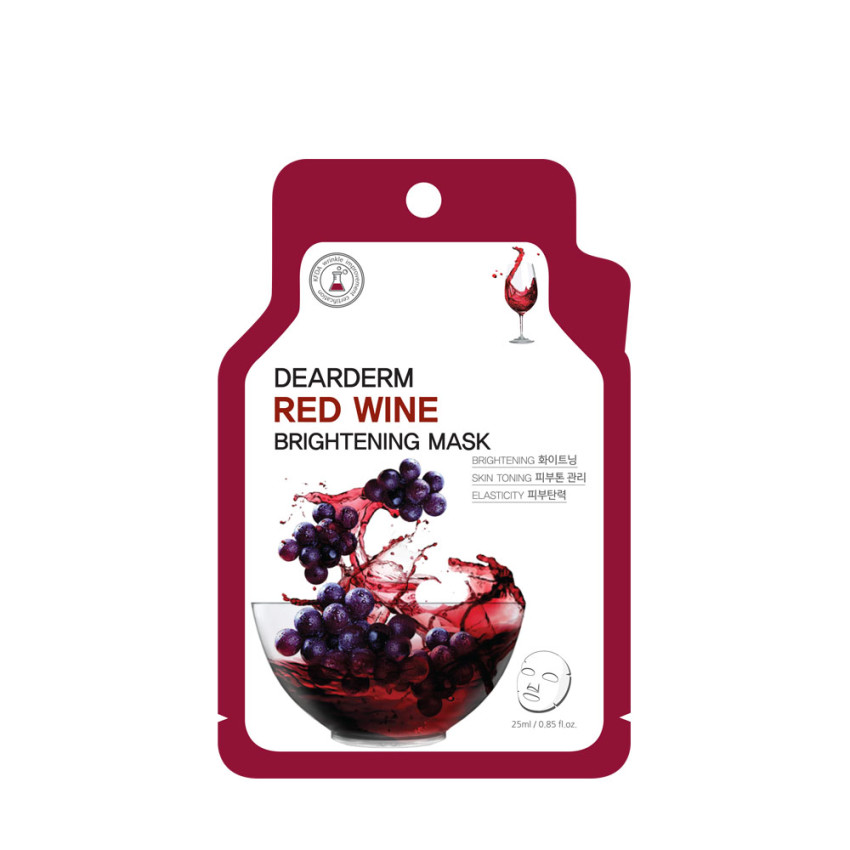 Dearderm Red Wine Brightening Mask Sheet 25ml / 0.85 fl.oz.